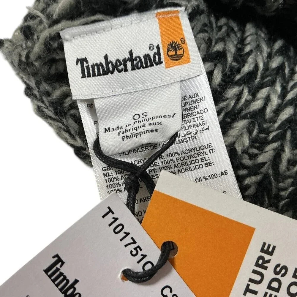 TIMBERLAND Gaiter Neck Warmer One Size Fits All Men Unisex Black Gray Winter NEW